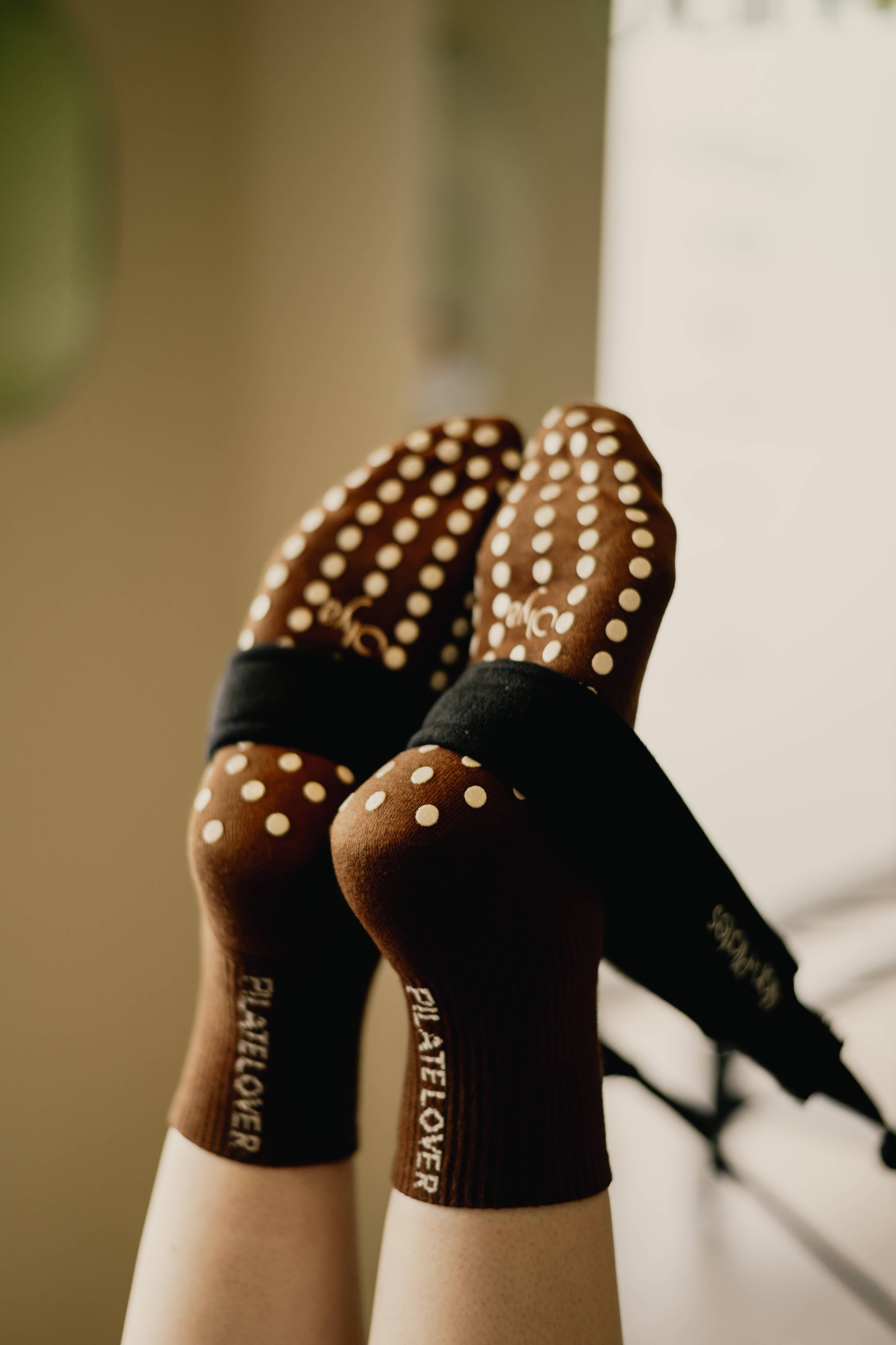 Chaussettes de Pilates LATTE "Pilates Lover"