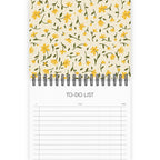 To Do List à Spirale Motif Floral