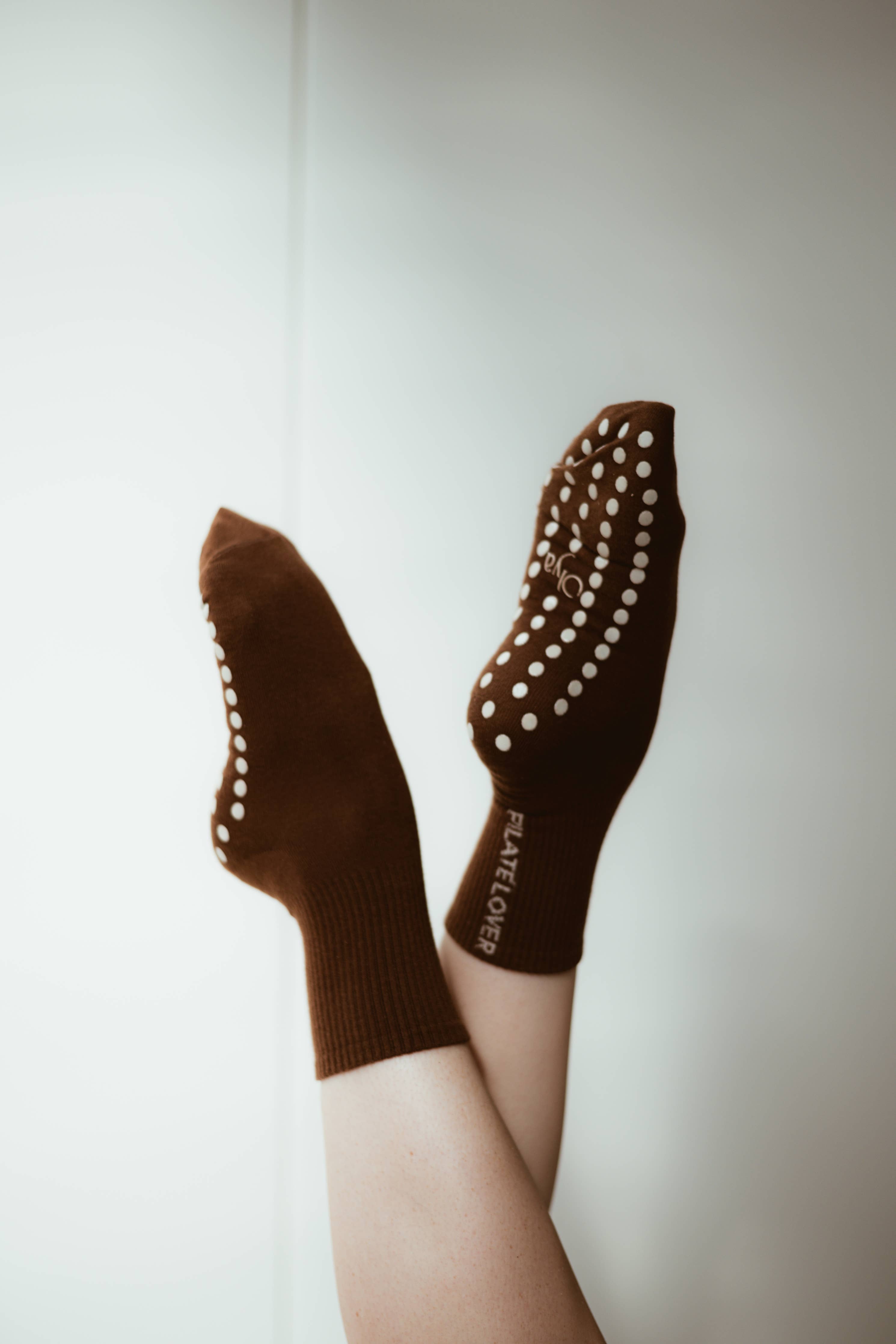 Chaussettes de Pilates LATTE "Pilates Lover"