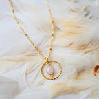 Collier Clémentine en Quartz Rose