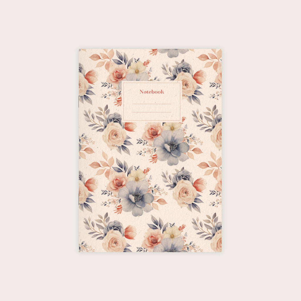 Cahier d’Écriture à Motif Floral style Aquarelle