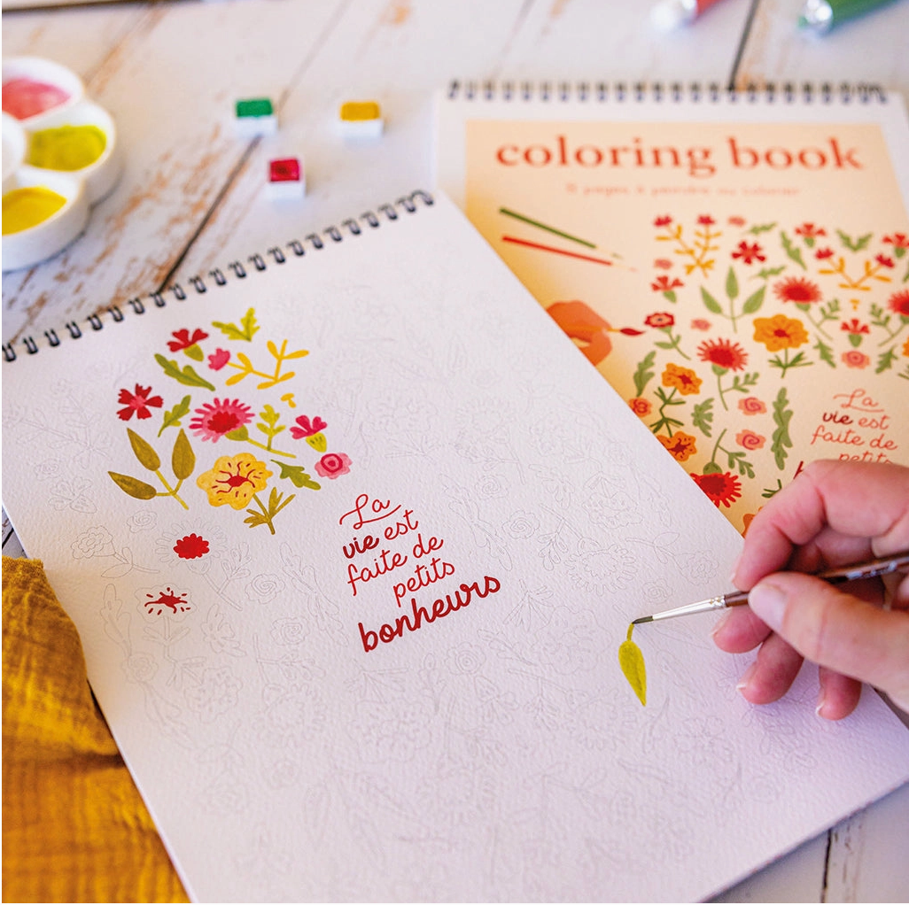 Carnet de Coloriage aux Mots Doux