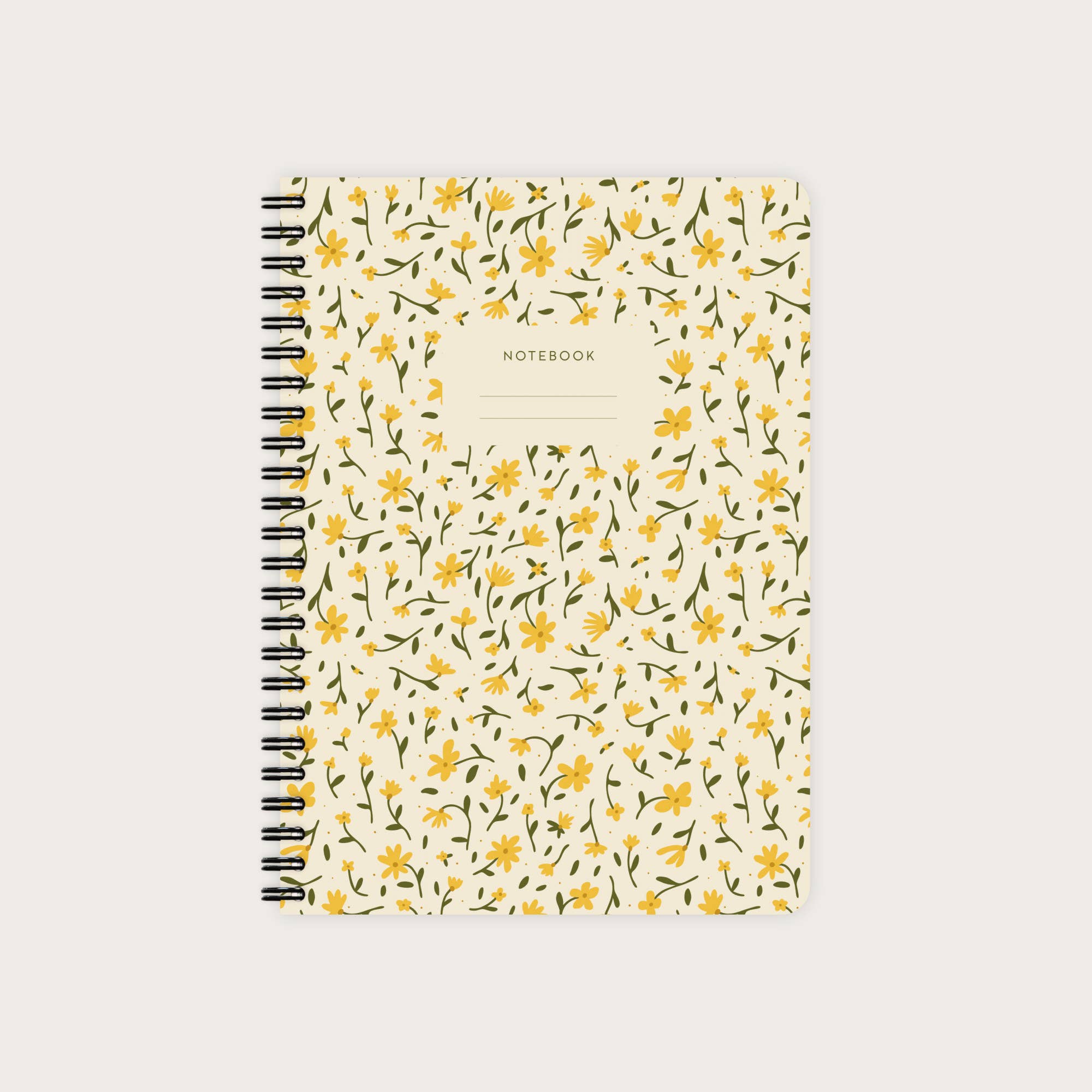 Cahier d’Écriture à Spirale au Motif Floral