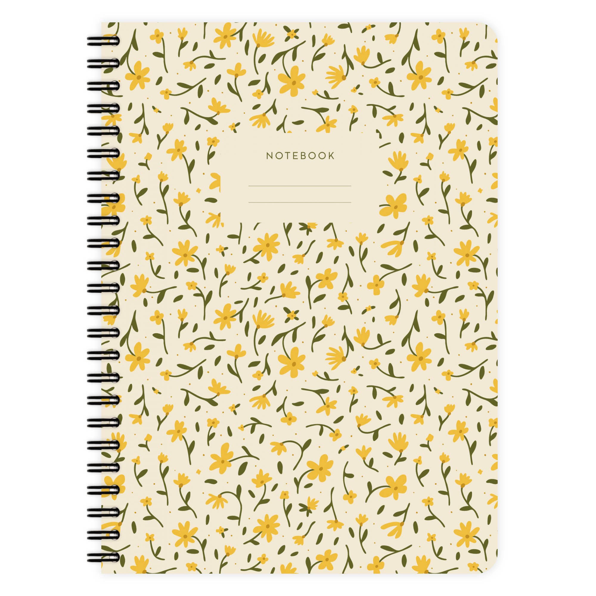 Cahier d’Écriture à Spirale au Motif Floral