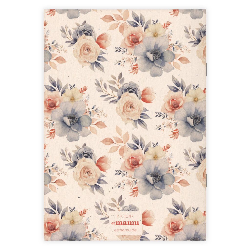 Cahier d’Écriture à Motif Floral style Aquarelle