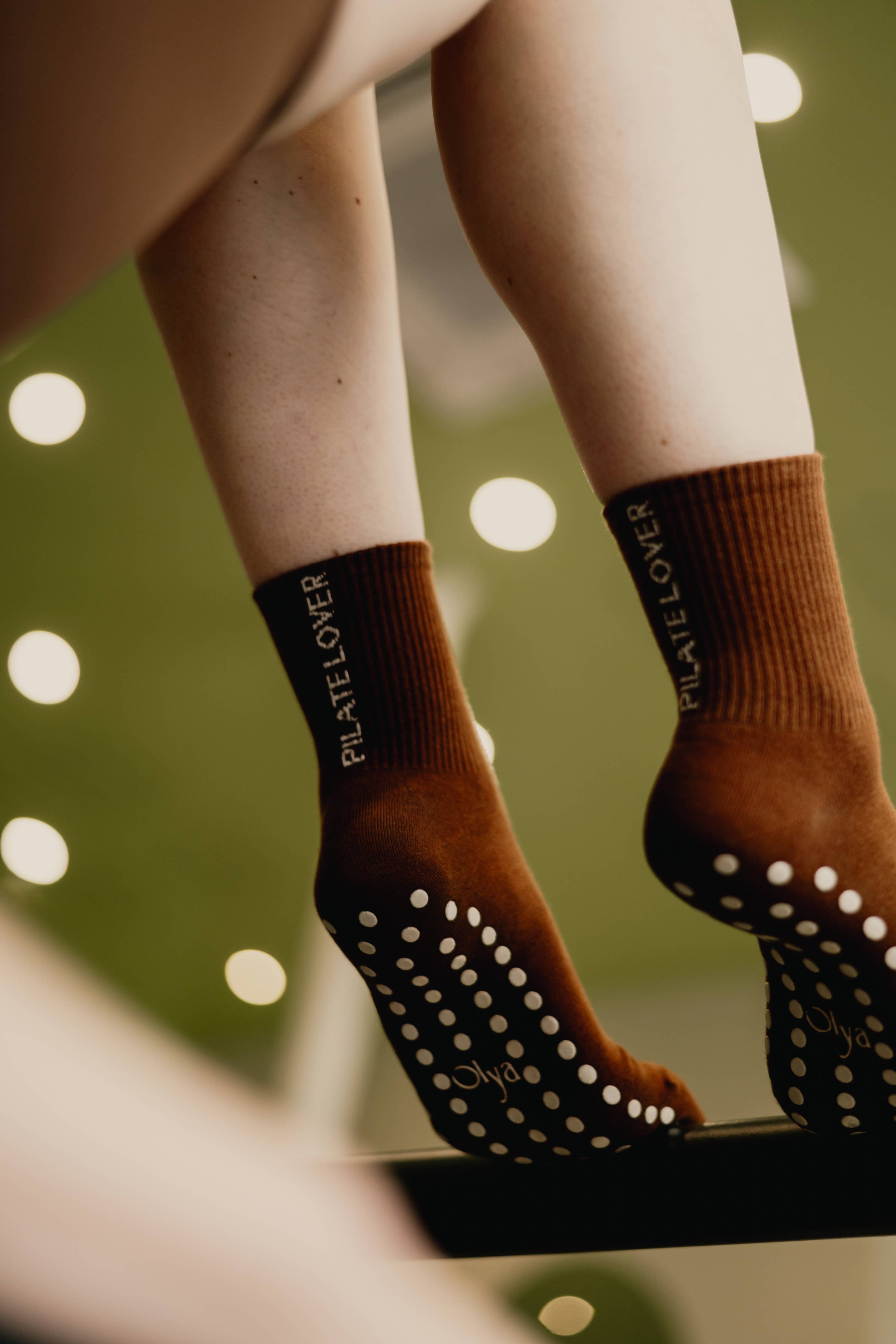 Chaussettes de Pilates LATTE "Pilates Lover"