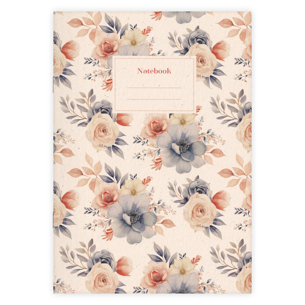 Cahier d’Écriture à Motif Floral style Aquarelle